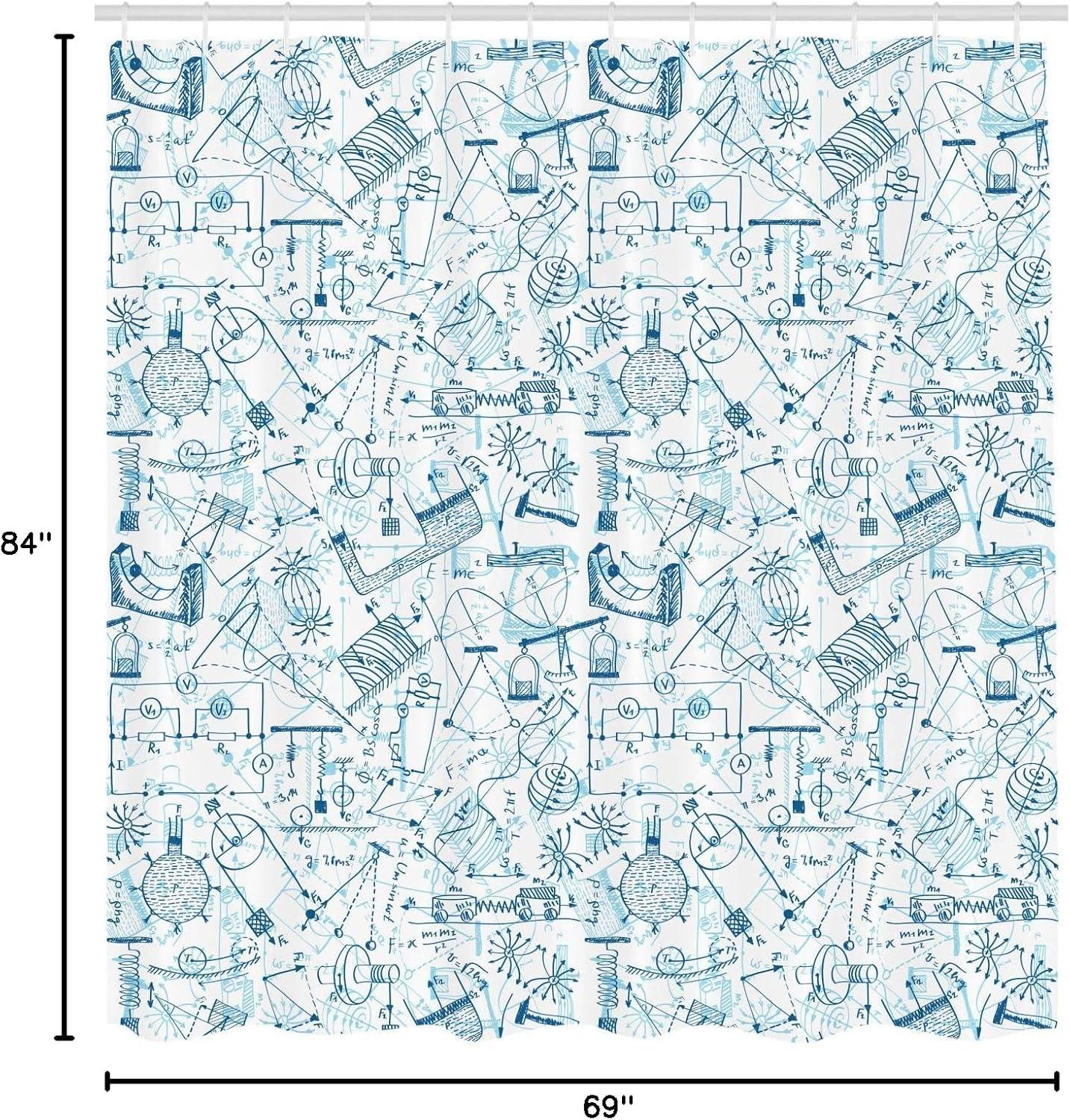 imageAmbesonne Hello Shower Curtain Romantic and Message in a Pastel Colored Speech Balloon Hand Drawn Dots Cloth Fabric Bathroom Decor Set with Hooks 69 W x 70 L AzureBlue Pale Blue