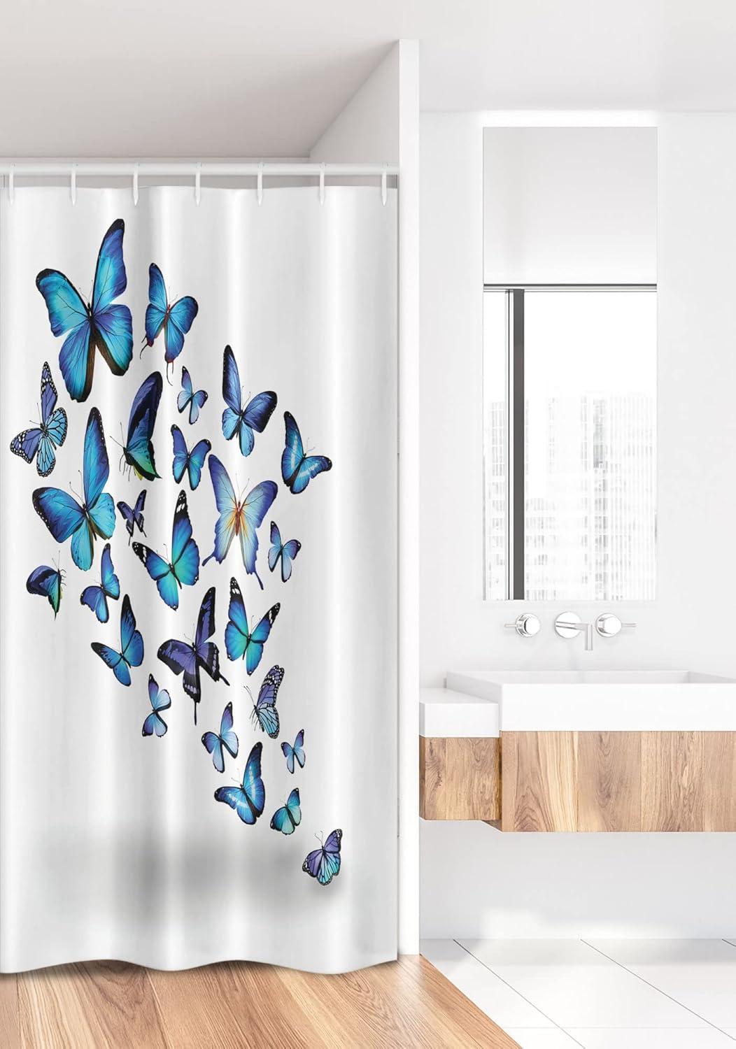 imageAmbesonne Hello Shower Curtain Romantic and Message in a Pastel Colored Speech Balloon Hand Drawn Dots Cloth Fabric Bathroom Decor Set with Hooks 69 W x 70 L AzureBlue Sky Blue Black