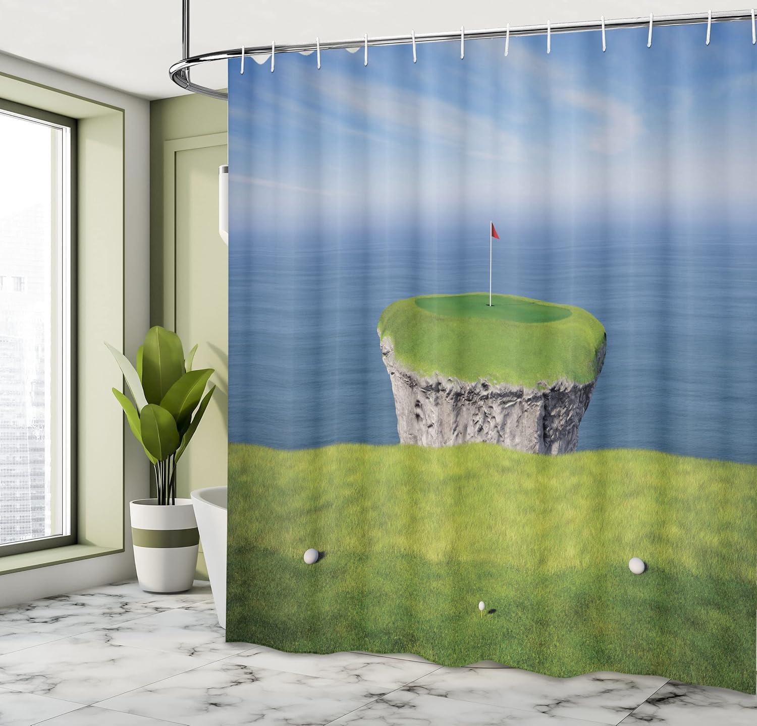 imageAmbesonne Hello Shower Curtain Romantic and Message in a Pastel Colored Speech Balloon Hand Drawn Dots Cloth Fabric Bathroom Decor Set with Hooks 69 W x 70 L AzureLime Green Blue and Dusk