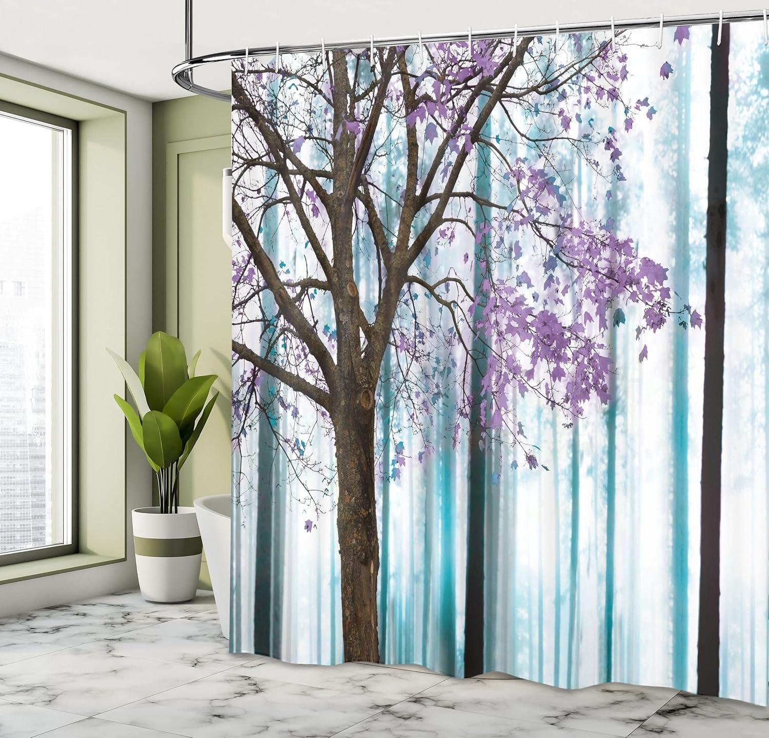 imageAmbesonne Hello Shower Curtain Romantic and Message in a Pastel Colored Speech Balloon Hand Drawn Dots Cloth Fabric Bathroom Decor Set with Hooks 69 W x 70 L AzureAlmond Green