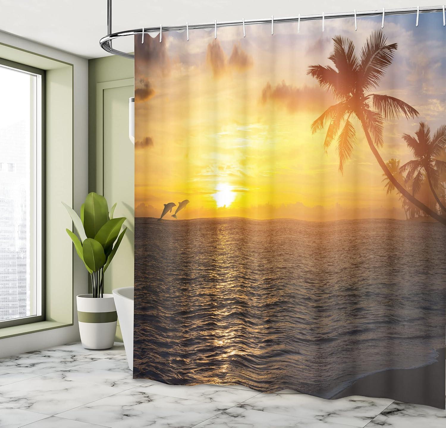 imageAmbesonne Hello Shower Curtain Romantic and Message in a Pastel Colored Speech Balloon Hand Drawn Dots Cloth Fabric Bathroom Decor Set with Hooks 69 W x 70 L AzureBluegrey Yellow