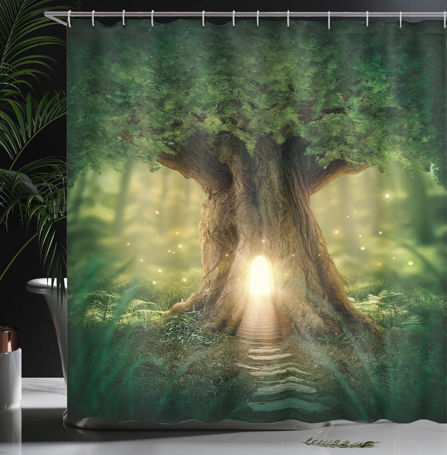 imageAmbesonne Hello Shower Curtain Romantic and Message in a Pastel Colored Speech Balloon Hand Drawn Dots Cloth Fabric Bathroom Decor Set with Hooks 69 W x 70 L AzureGreen Pale Yellow