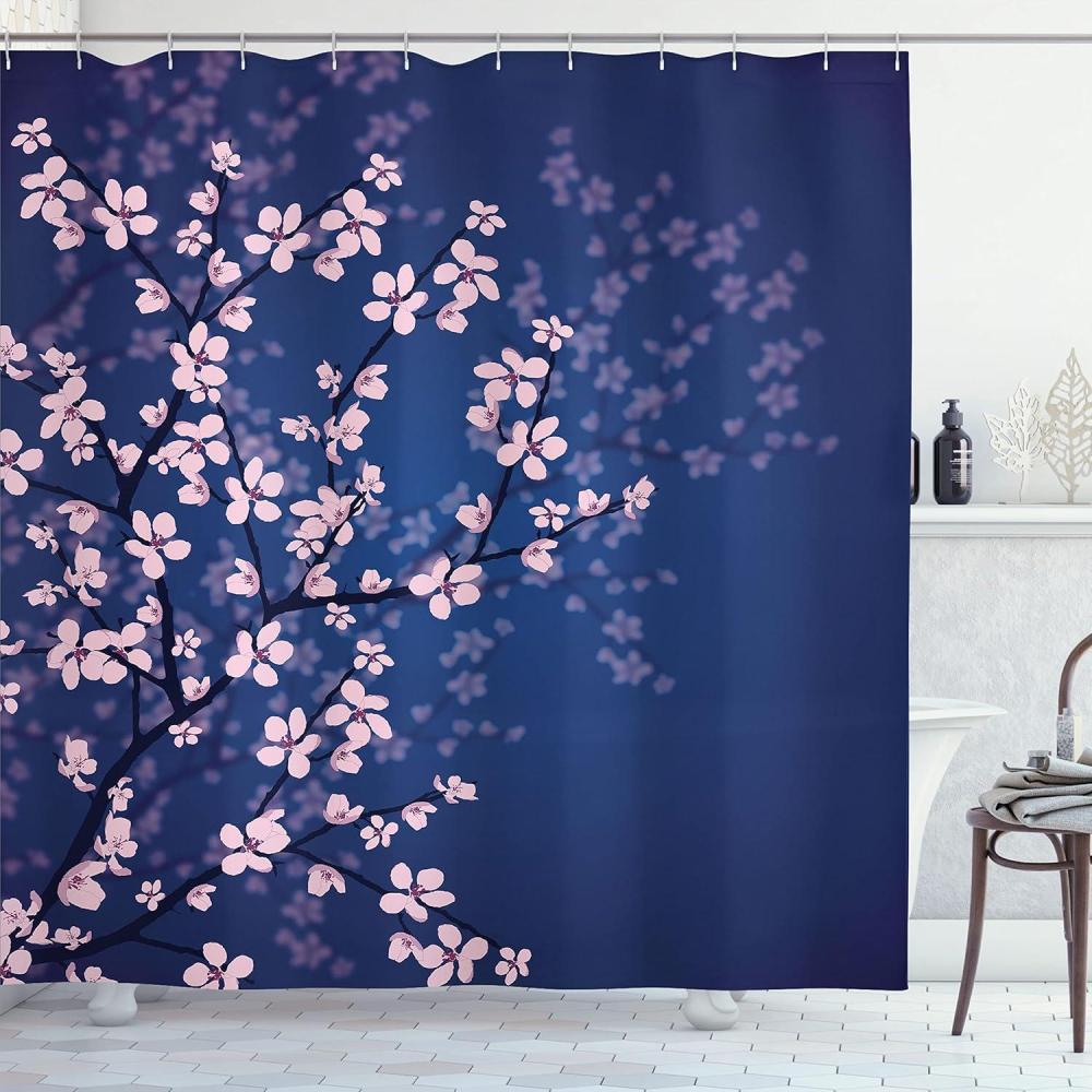 imageAmbesonne Hello Shower Curtain Romantic and Message in a Pastel Colored Speech Balloon Hand Drawn Dots Cloth Fabric Bathroom Decor Set with Hooks 69 W x 70 L AzureDark Lavender