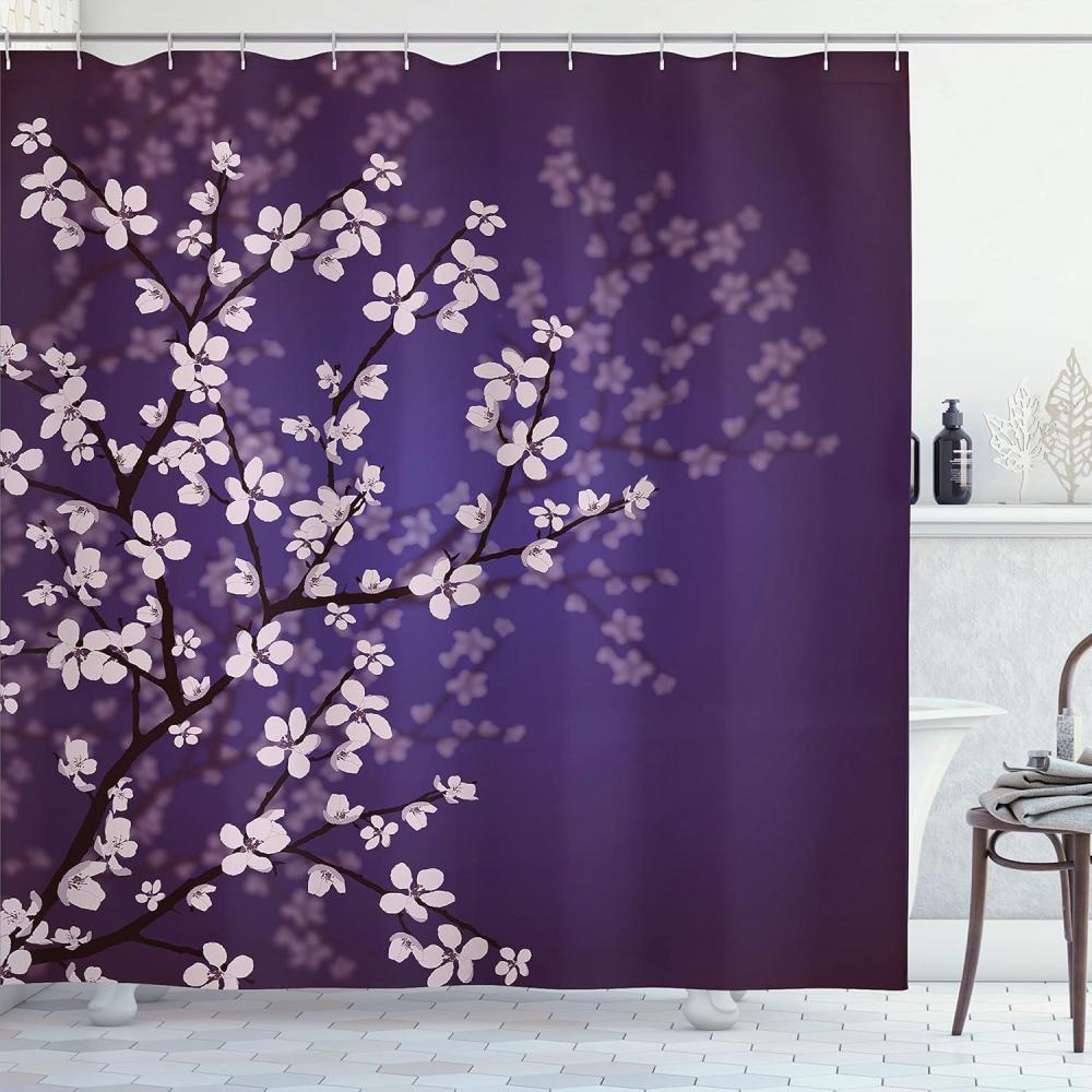 imageAmbesonne Hello Shower Curtain Romantic and Message in a Pastel Colored Speech Balloon Hand Drawn Dots Cloth Fabric Bathroom Decor Set with Hooks 69 W x 70 L AzureQuartz and White