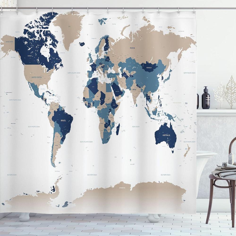 imageAmbesonne Hello Shower Curtain Romantic and Message in a Pastel Colored Speech Balloon Hand Drawn Dots Cloth Fabric Bathroom Decor Set with Hooks 69 W x 70 L AzureWarm Taupe