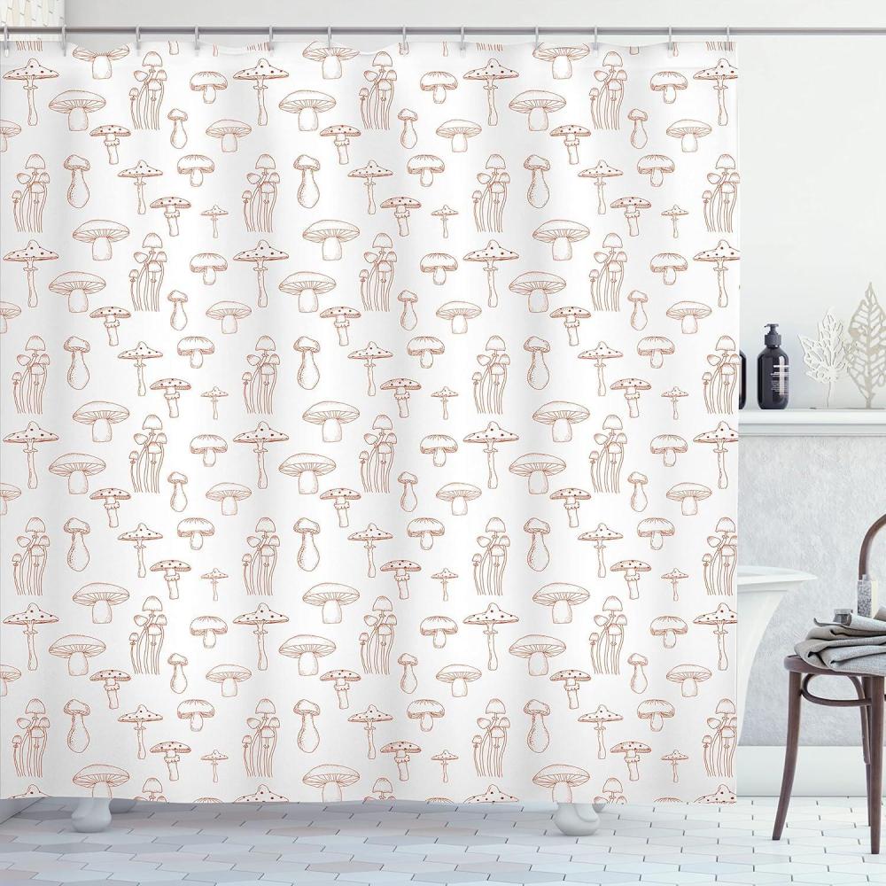 imageAmbesonne Hello Shower Curtain Romantic and Message in a Pastel Colored Speech Balloon Hand Drawn Dots Cloth Fabric Bathroom Decor Set with Hooks 69 W x 70 L AzureGinger White