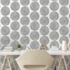 Ambesonne Black and White Peel & Stick Wallpaper for Home, Doodle Graphic Pattern with Circles Pencil Drawn Big Dots Simple Geometric, Self-Adhesive Living Room Kitchen Accent, 13″ x 100″, Black White