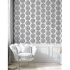 Ambesonne Black and White Peel & Stick Wallpaper for Home, Doodle Graphic Pattern with Circles Pencil Drawn Big Dots Simple Geometric, Self-Adhesive Living Room Kitchen Accent, 13″ x 100″, Black White