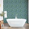 Ambesonne Blueberry Pattern Peel & Stick Wallpaper for Home, Simple Modern Leafy Designed Berry Pattern on Minty Back, Self-Adhesive Living Room Kitchen Accent, 13″ x 36″, Dark Lavender Fern Green