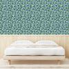 Ambesonne Blueberry Pattern Peel & Stick Wallpaper for Home, Simple Modern Leafy Designed Berry Pattern on Minty Back, Self-Adhesive Living Room Kitchen Accent, 13″ x 36″, Dark Lavender Fern Green