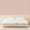Ambesonne Blush Pink Peel & Stick Wallpaper for Home, Art Deco Style Geometric Vintage Repetitive Feathers Scale Motif Pattern, Self-Adhesive Living Room Kitchen Accent, 13″ x 36″, Ginger Blush