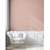 Ambesonne Blush Pink Peel & Stick Wallpaper for Home, Art Deco Style Geometric Vintage Repetitive Feathers Scale Motif Pattern, Self-Adhesive Living Room Kitchen Accent, 13″ x 36″, Ginger Blush
