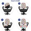 Ambesonne Hearts Office Chair Slipcover, Colorful Hearts for Valentines Day Love Childish Hand Drawn Happiness Joy Theme, Protective Stretch Decorative Fabric Cover, Multicolor