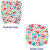 Ambesonne Hearts Office Chair Slipcover, Colorful Hearts for Valentines Day Love Childish Hand Drawn Happiness Joy Theme, Protective Stretch Decorative Fabric Cover, Multicolor