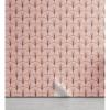 Ambesonne Blush Pink Peel & Stick Wallpaper for Home, Art Deco Style Geometric Vintage Repetitive Feathers Scale Motif Pattern, Self-Adhesive Living Room Kitchen Accent, 13″ x 36″, Ginger Blush
