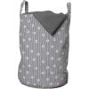 Ambesonne Love Laundry Bag, Valentine’s Day Themed Pattern with Hearts on Curvilinear Stripes, Hamper Basket with Handles Drawstring Closure for Laundromats, 13″ x 19″, Grey Pale Fuchsia White