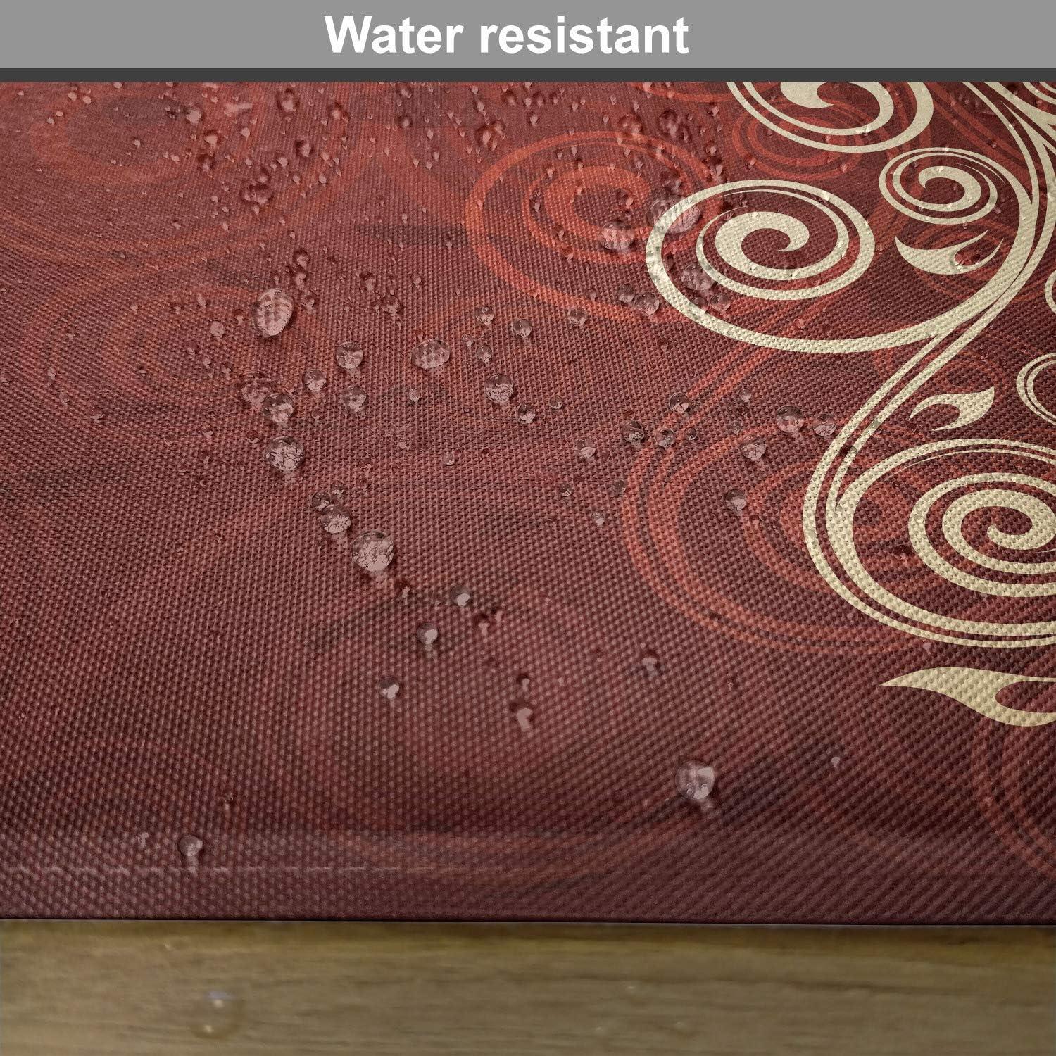 imageAmbesonne Burgundy Place Mats Set of 4 Floral Swirls Ivy Image Ombre Details Grunge Backdrop Flower Art Washable Fabric Placemats for Dining Table Standard Size Cream Ruby