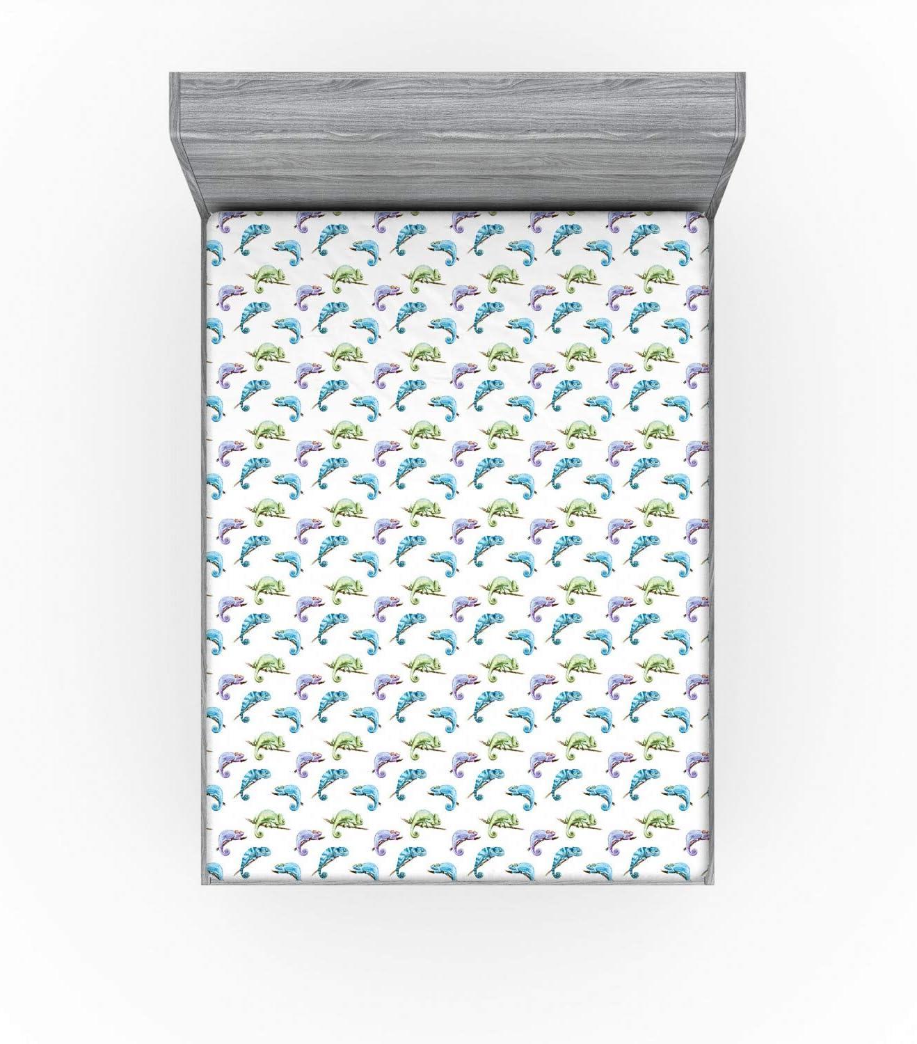 imageAmbesonne Christmas Fitted Sheet Merry Christmas Lettering on an Abstract Modern Snowflake Dot Pattern Soft Decorative Fabric Bedding AllRound Elastic Pocket Queen Size Charcoal BeigeAqua Mint