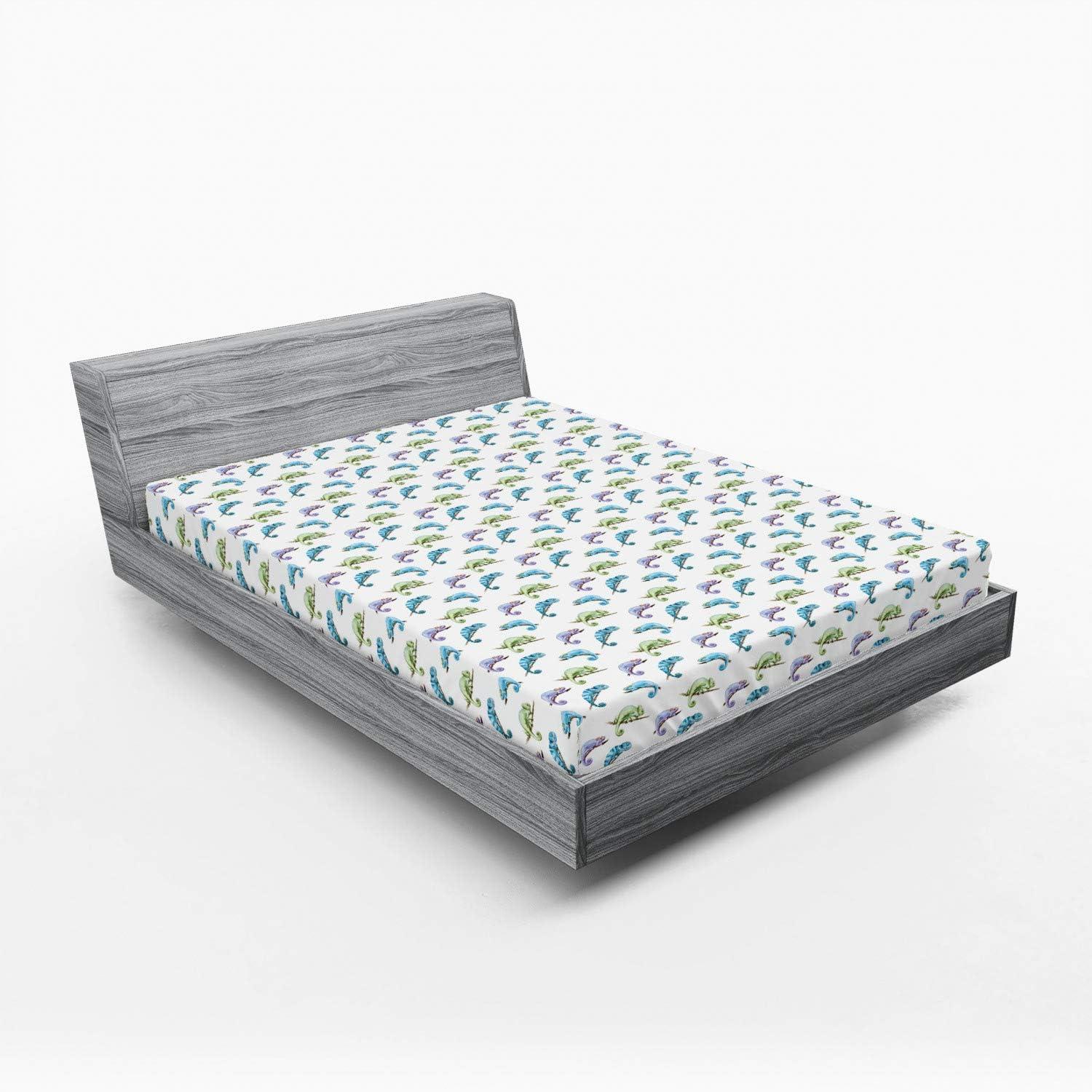 imageAmbesonne Christmas Fitted Sheet Merry Christmas Lettering on an Abstract Modern Snowflake Dot Pattern Soft Decorative Fabric Bedding AllRound Elastic Pocket Queen Size Charcoal BeigeAqua Mint