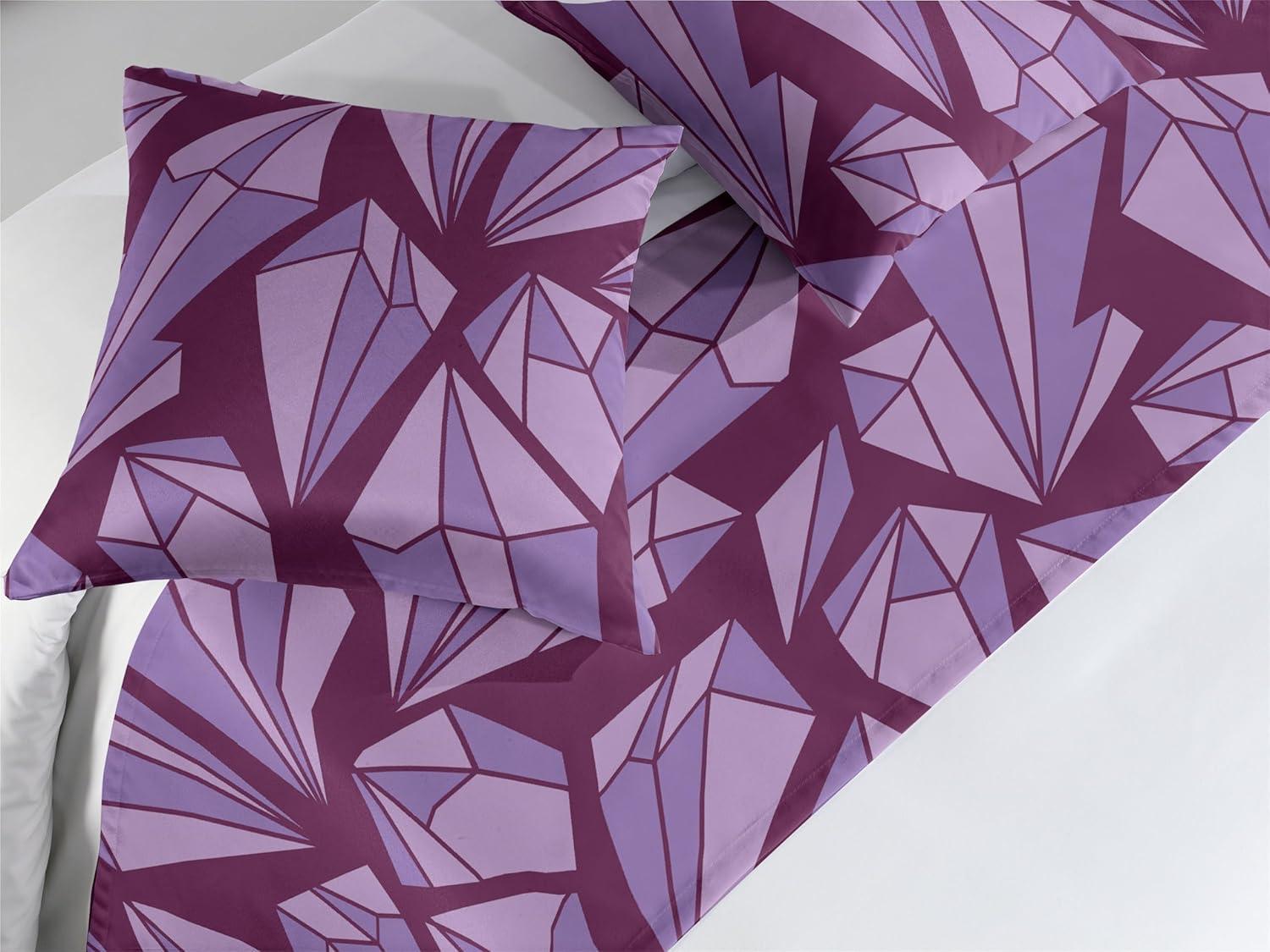 imageAmbesonne Christmas Floral Bed Runner Set Simple Design Botany Pattern Winter Rabbits Snowflakes Circles Decorative Bedding Scarf and a Pillow Sham for Hotels Homes Twin Dark Sea Green WhiteLavender Lilac and Plum