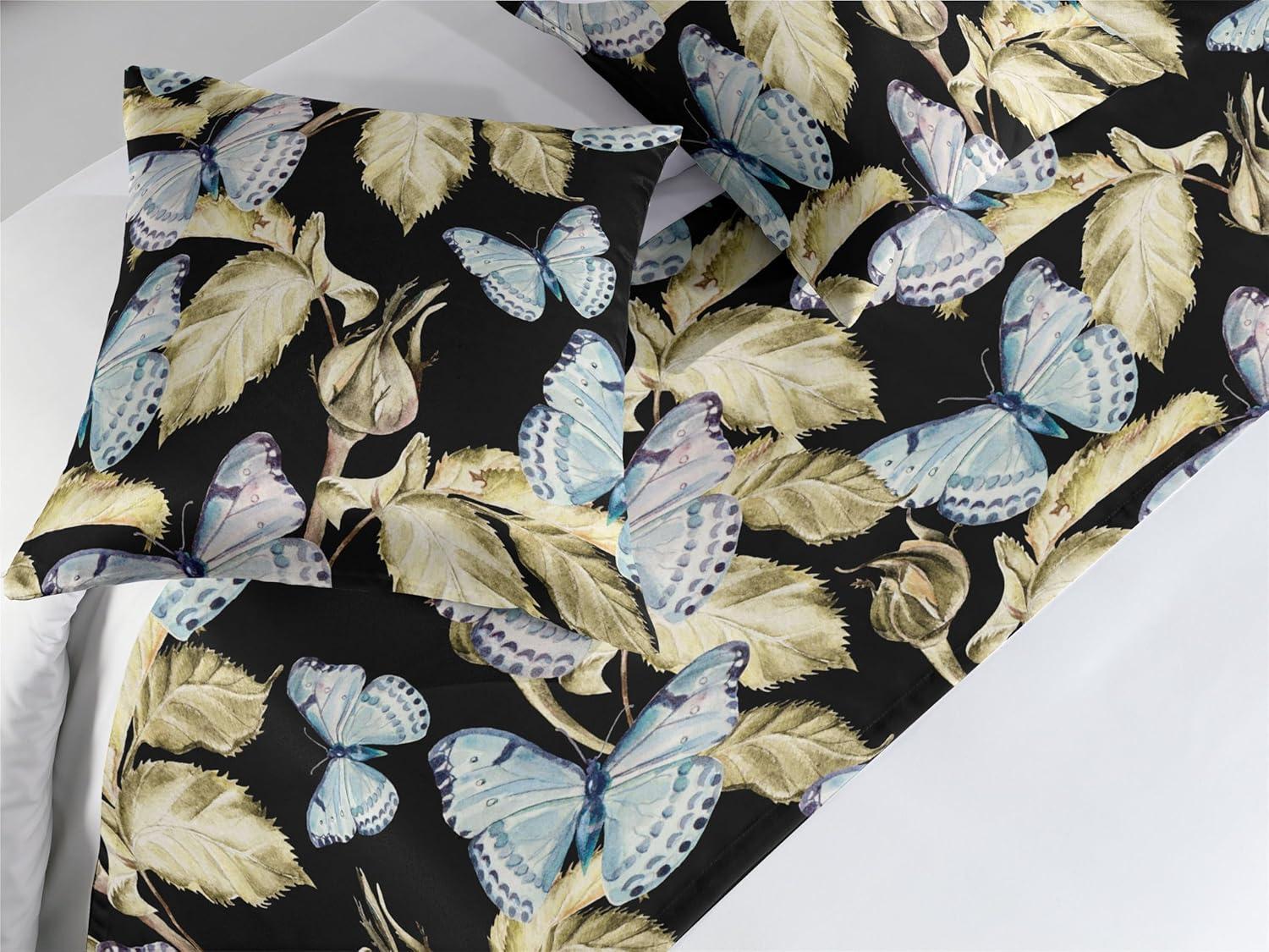 imageAmbesonne Christmas Floral Bed Runner Set Simple Design Botany Pattern Winter Rabbits Snowflakes Circles Decorative Bedding Scarf and a Pillow Sham for Hotels Homes Twin Dark Sea Green WhiteBlue Grey Khaki Black