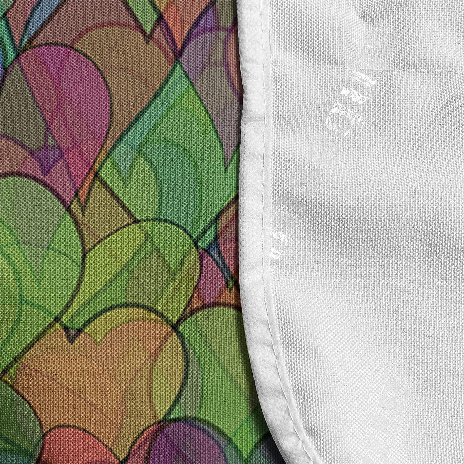 imageAmbesonne Colorful Microwave Oven Cover Psychedelic Inspired Heart Youth Valentines Romance Love Doodle Happiness Water Resistant Organizer with Pockets for Kitchen 36 x 12 MulticolorMulticolor