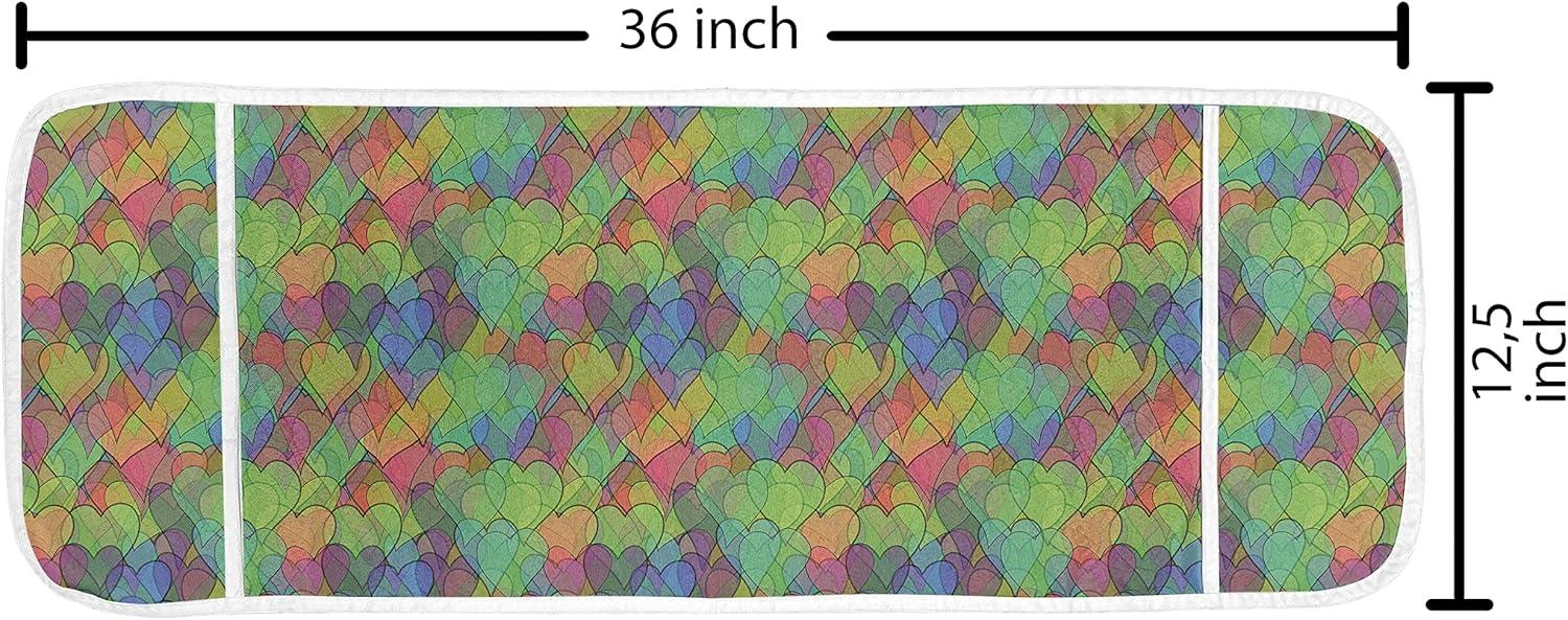 imageAmbesonne Colorful Microwave Oven Cover Psychedelic Inspired Heart Youth Valentines Romance Love Doodle Happiness Water Resistant Organizer with Pockets for Kitchen 36 x 12 MulticolorMulticolor