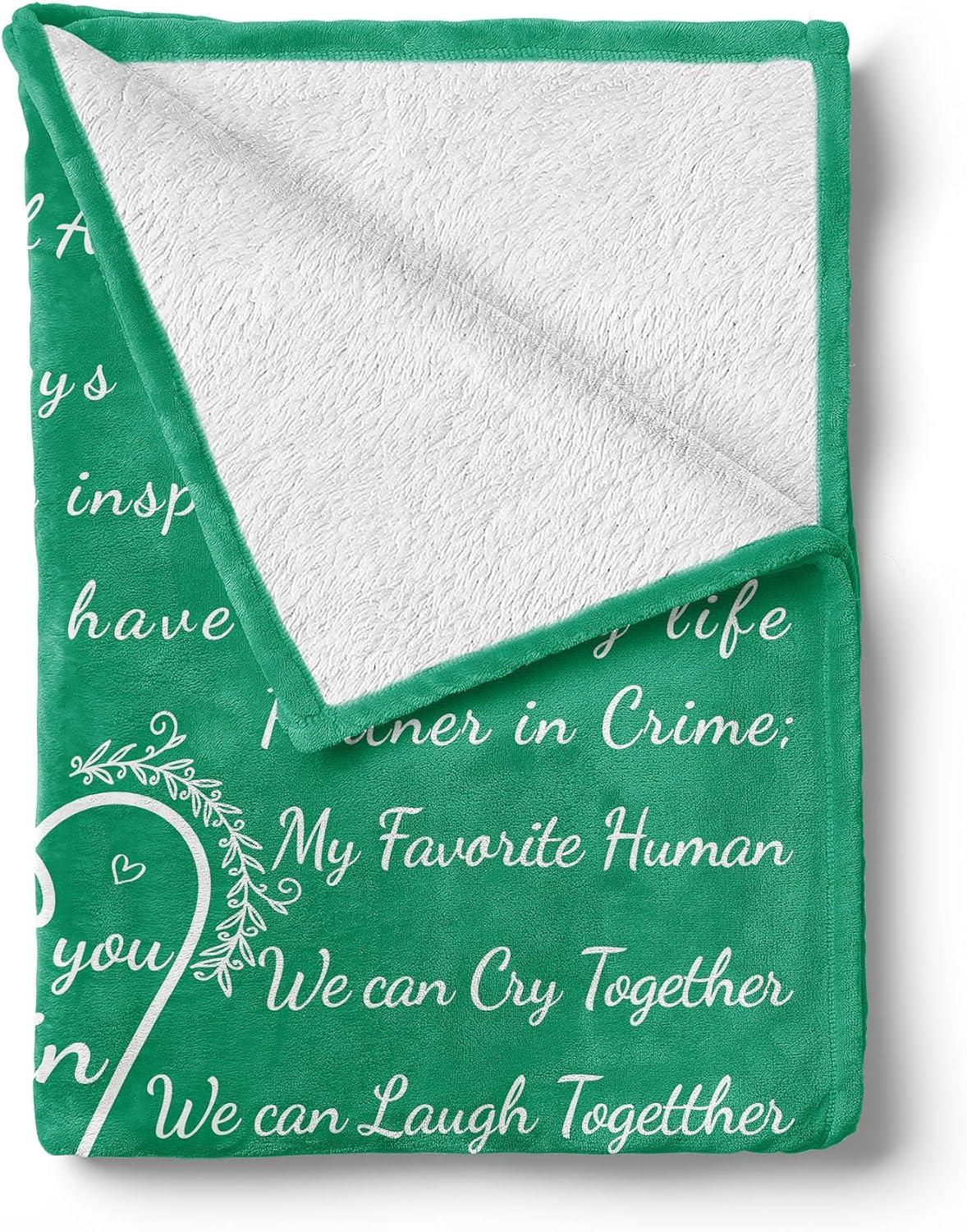 imageAmbesonne Cousin Gift Blanket Custom Gift Idea for Women amp Men Christmas Birthday Present Male Female Flannel Fleece Bed amp Throw Cover Filled with Appreciation Love Words 50 x 70 BlackJade Green