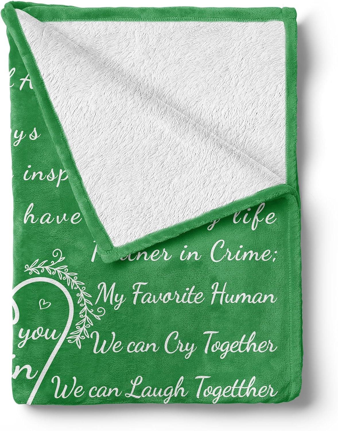 imageAmbesonne Cousin Gift Blanket Custom Gift Idea for Women amp Men Christmas Birthday Present Male Female Flannel Fleece Bed amp Throw Cover Filled with Appreciation Love Words 50 x 70 BlackGreen