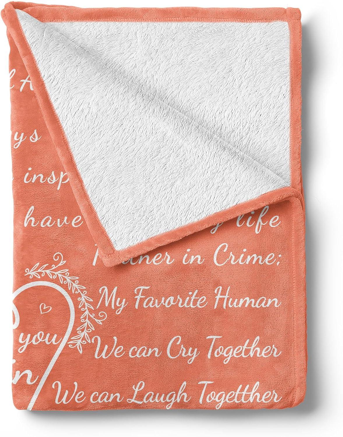 imageAmbesonne Cousin Gift Blanket Custom Gift Idea for Women amp Men Christmas Birthday Present Male Female Flannel Fleece Bed amp Throw Cover Filled with Appreciation Love Words 50 x 70 BlackCoral