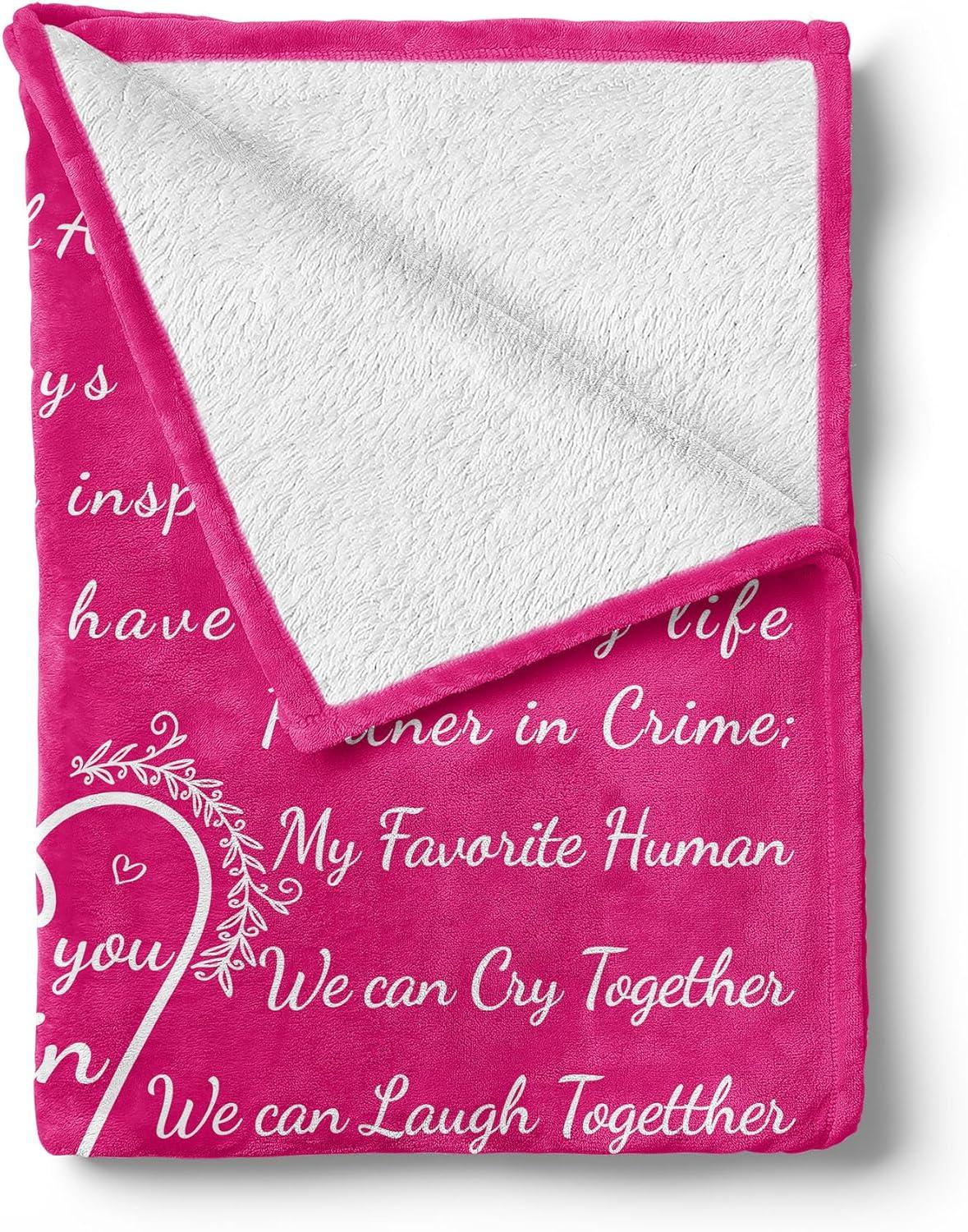 imageAmbesonne Cousin Gift Blanket Custom Gift Idea for Women amp Men Christmas Birthday Present Male Female Flannel Fleece Bed amp Throw Cover Filled with Appreciation Love Words 50 x 70 BlackMagenta