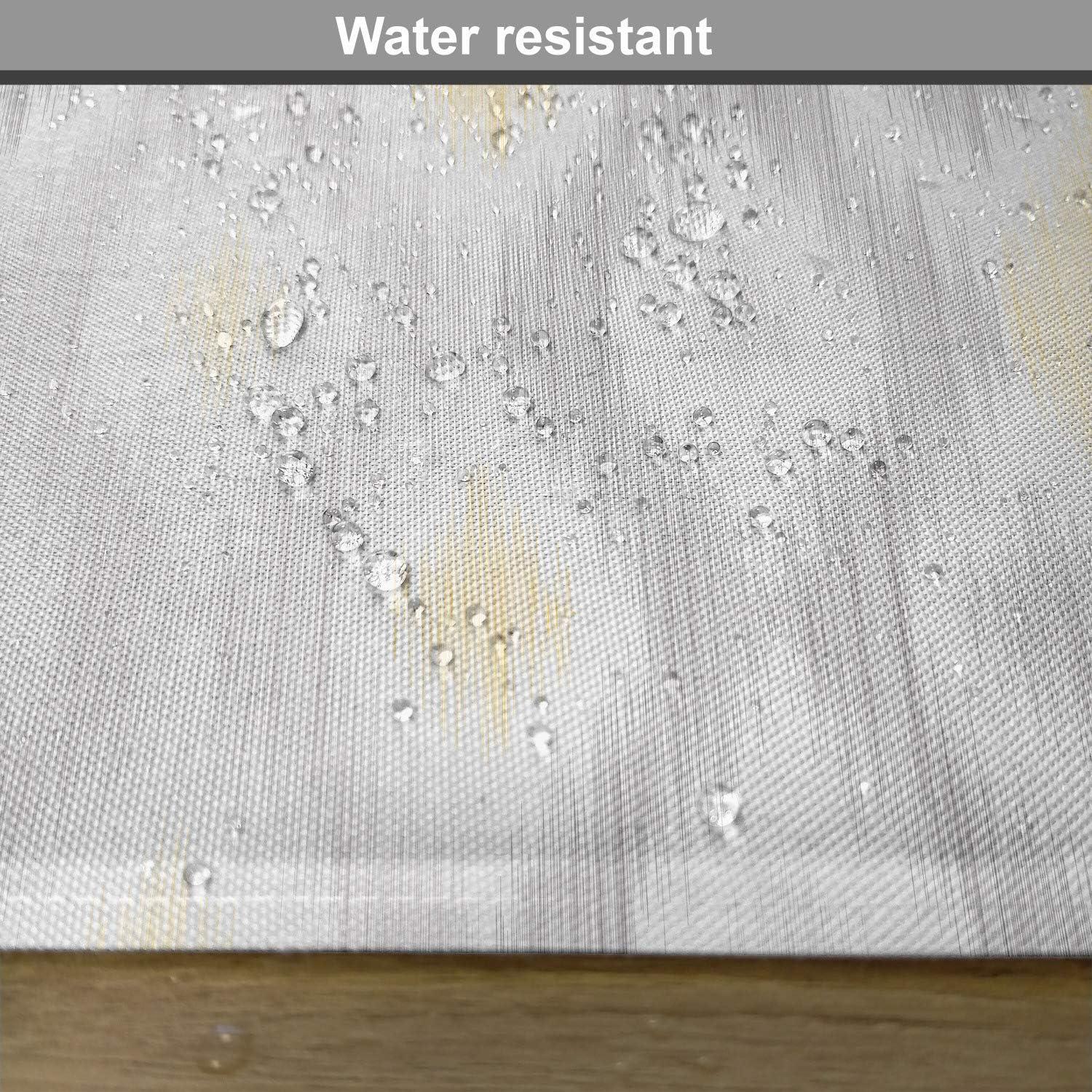 imageAmbesonne Grey and Yellow Place Mats Set of 4 Sketchy Hand Drawn Abstract Chain Like Design Washable Fabric Placemats for Dining Table Standard Size Grey Yellow