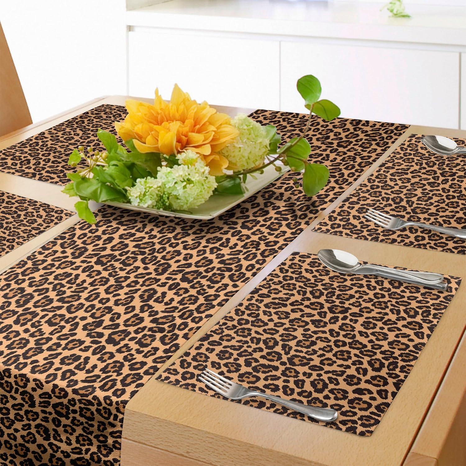 imageAmbesonne Horses Table Runner amp Placemats Classic Swedish Dalecarlian Coral Azure Blue Animals and Green Floral Arrangement Set for Dining Table Decor Placemat 4 pcs Runner 16x72 Blue BurgundyOrange and Black