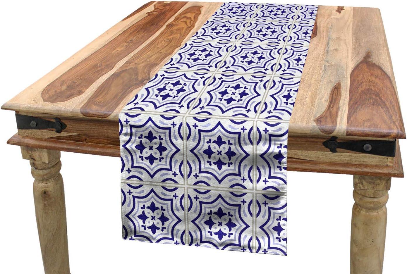 imageAmbesonne Horses Table Runner amp Placemats Classic Swedish Dalecarlian Coral Azure Blue Animals and Green Floral Arrangement Set for Dining Table Decor Placemat 4 pcs Runner 16x72 Blue BurgundyViolet Blue