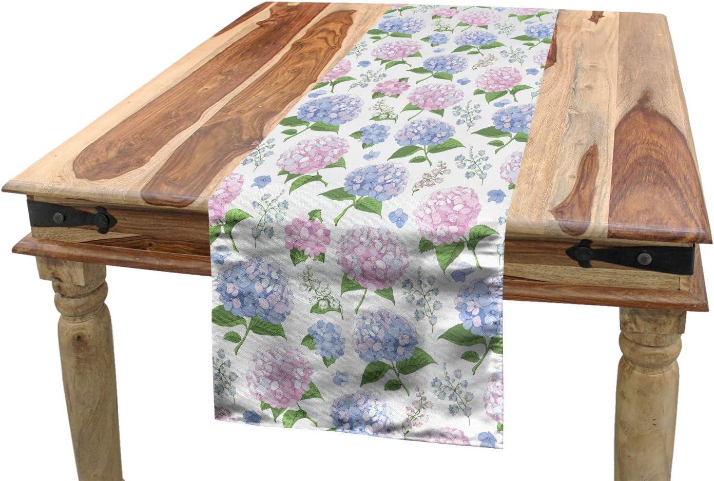 imageAmbesonne Horses Table Runner amp Placemats Classic Swedish Dalecarlian Coral Azure Blue Animals and Green Floral Arrangement Set for Dining Table Decor Placemat 4 pcs Runner 16x72 Blue BurgundyWhite Lilac