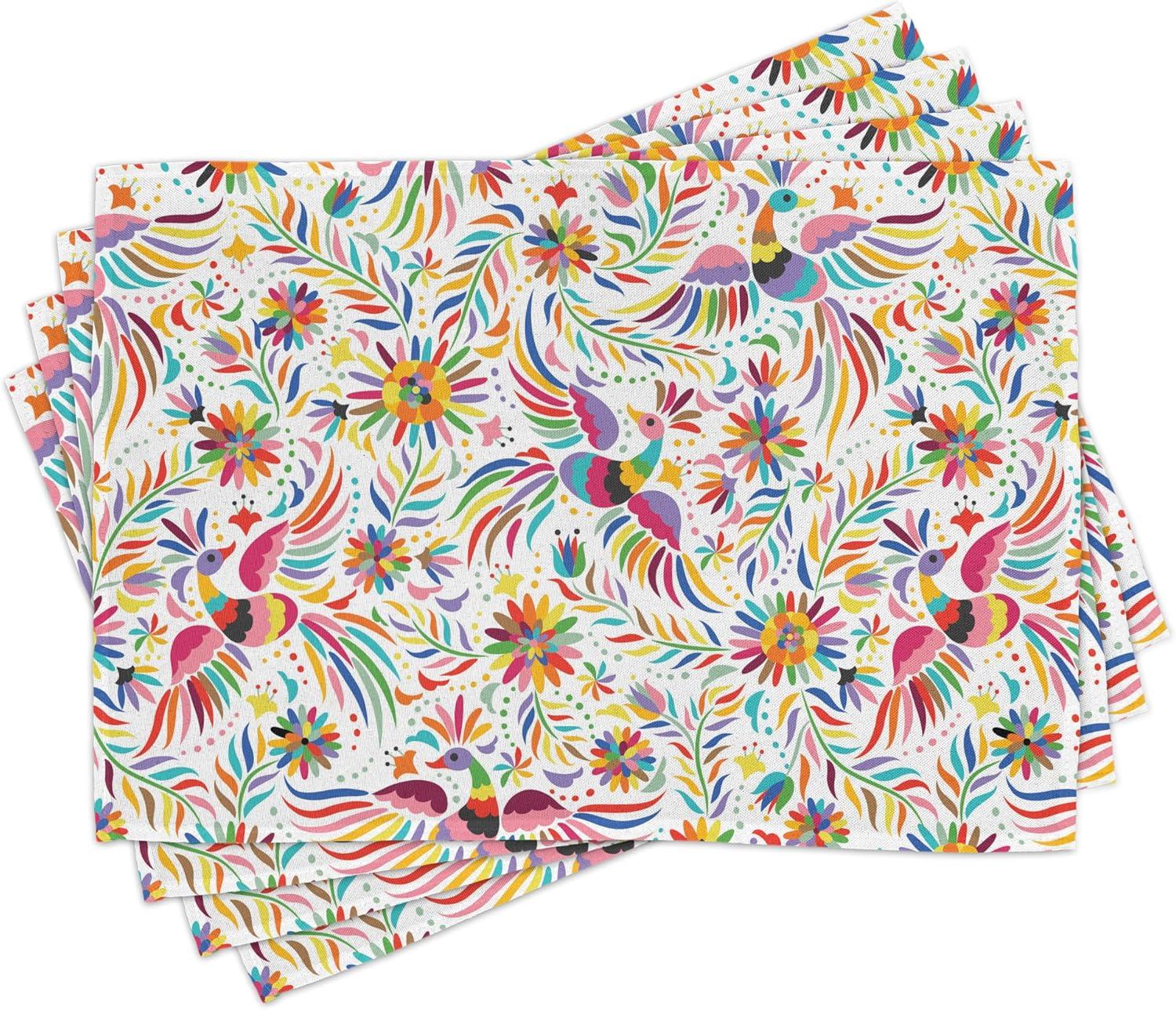 imageAmbesonne Horses Table Runner amp Placemats Classic Swedish Dalecarlian Coral Azure Blue Animals and Green Floral Arrangement Set for Dining Table Decor Placemat 4 pcs Runner 16x72 Blue BurgundyRed Cream
