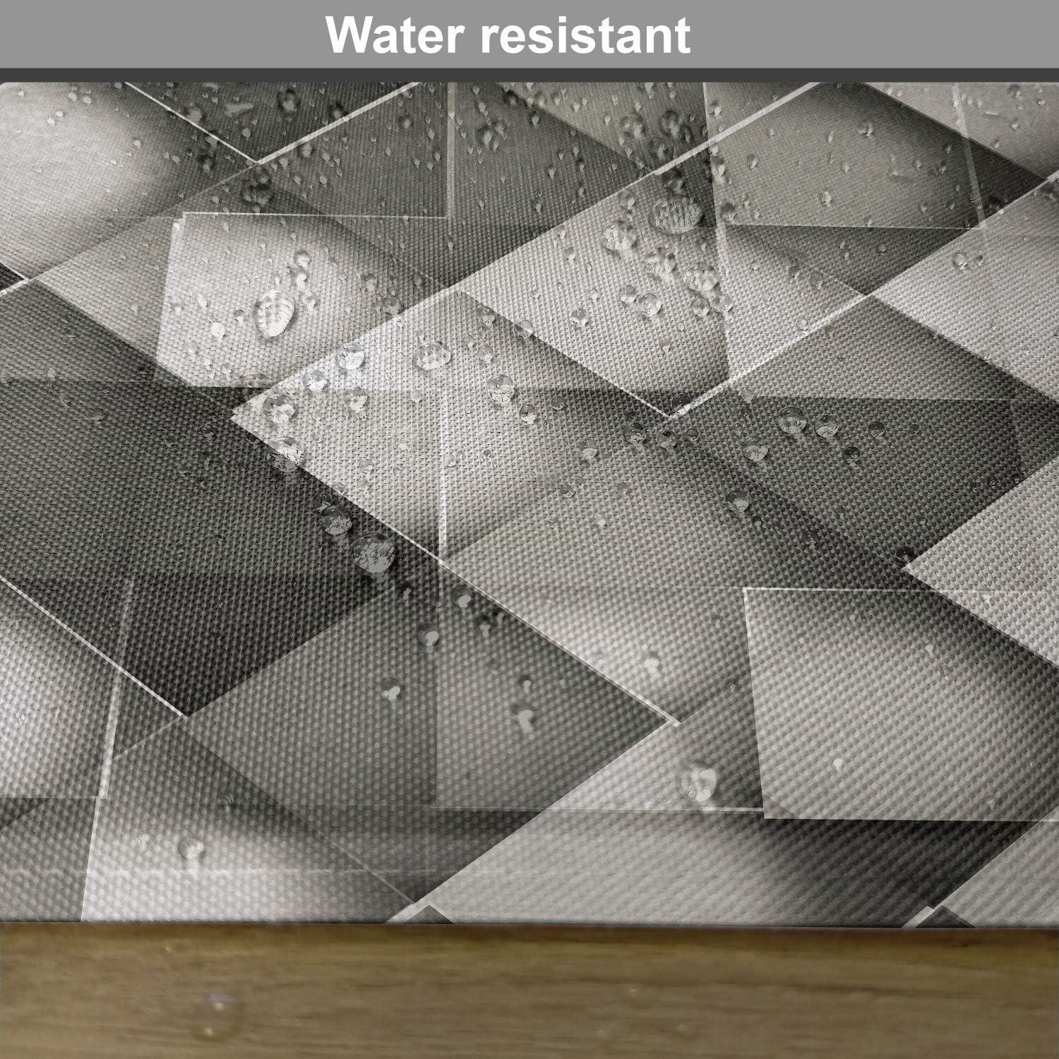 imageAmbesonne Modern Place Mats Set of 4 Geometrical Design with Grey Ombre Colored Squares Print Washable Fabric Placemats for Dining Table Standard Size Grey Charcoal