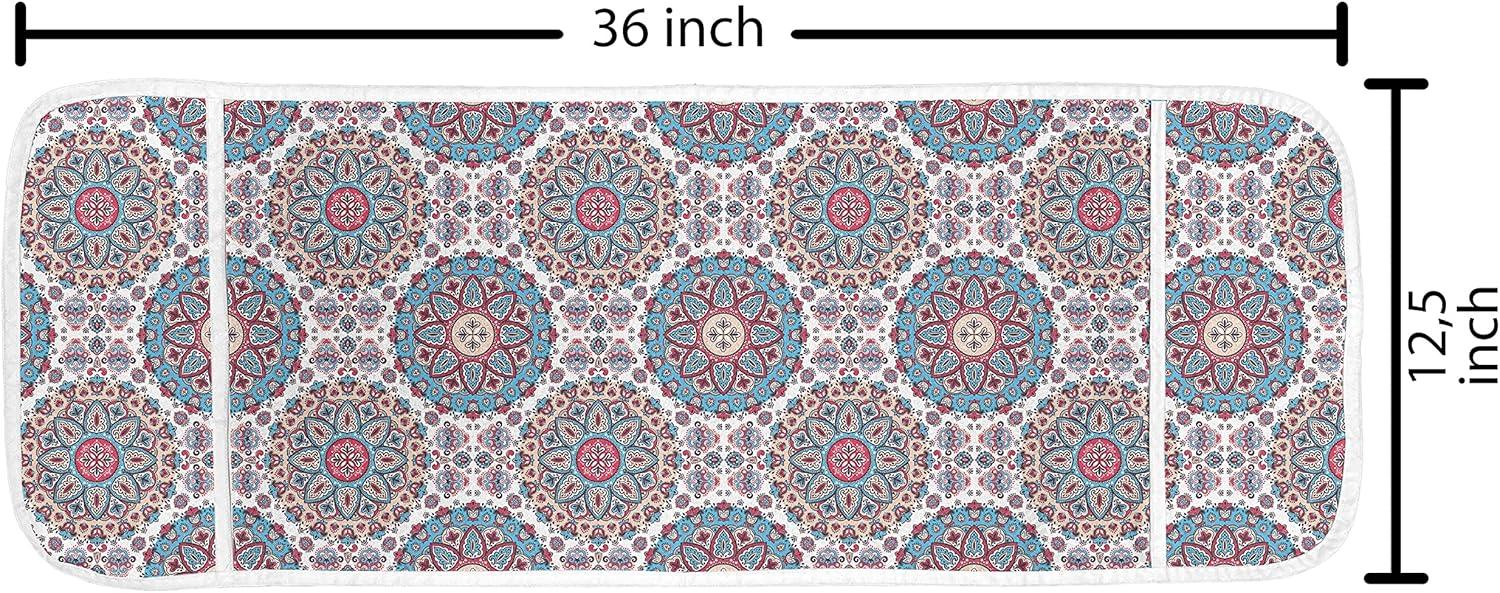 imageAmbesonne Purple Microwave Oven Cover Valentines Day Couple Wedding Bride Heart Design Image Water Resistant Organizer with Pockets for Kitchen 36 x 12 Lavender and PurpleTurquoise Pale Pink