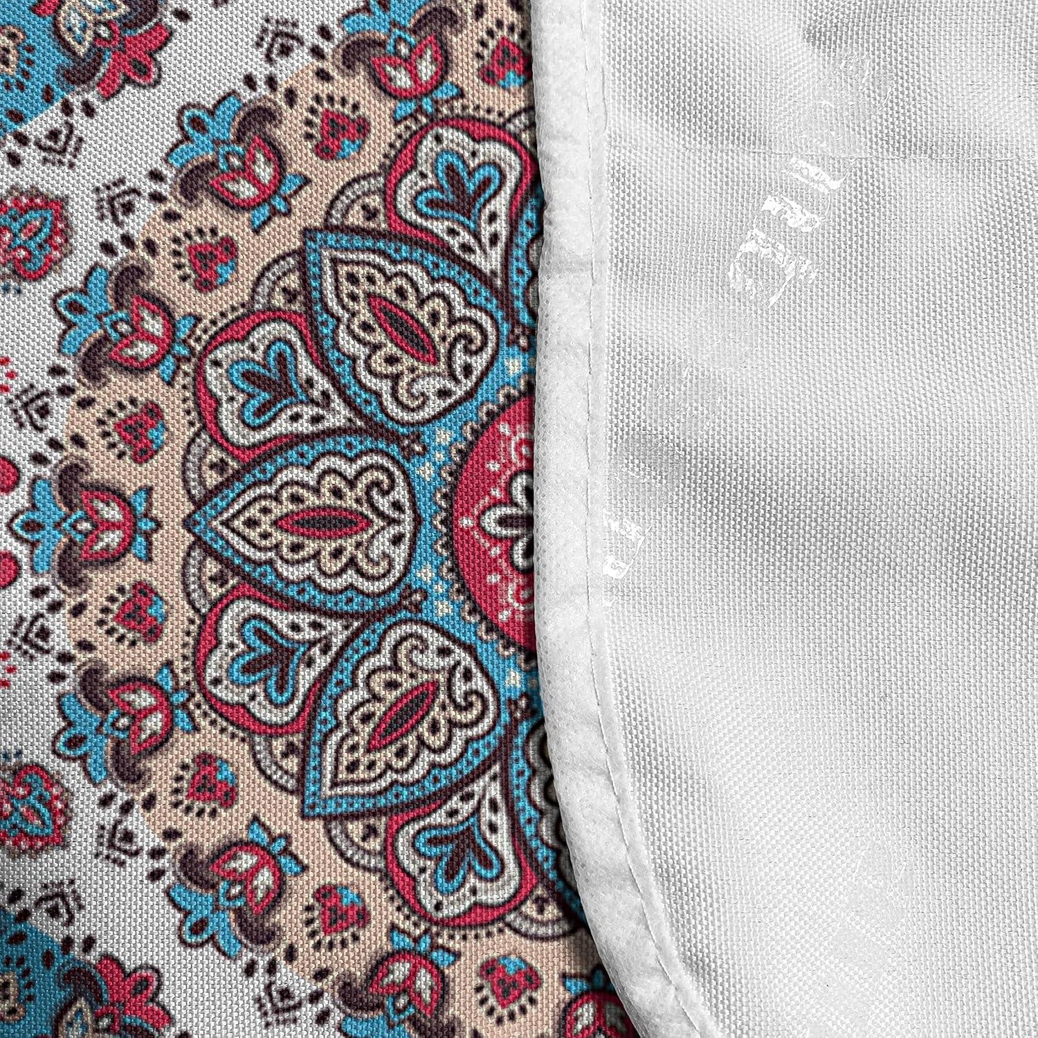 imageAmbesonne Purple Microwave Oven Cover Valentines Day Couple Wedding Bride Heart Design Image Water Resistant Organizer with Pockets for Kitchen 36 x 12 Lavender and PurpleTurquoise Pale Pink