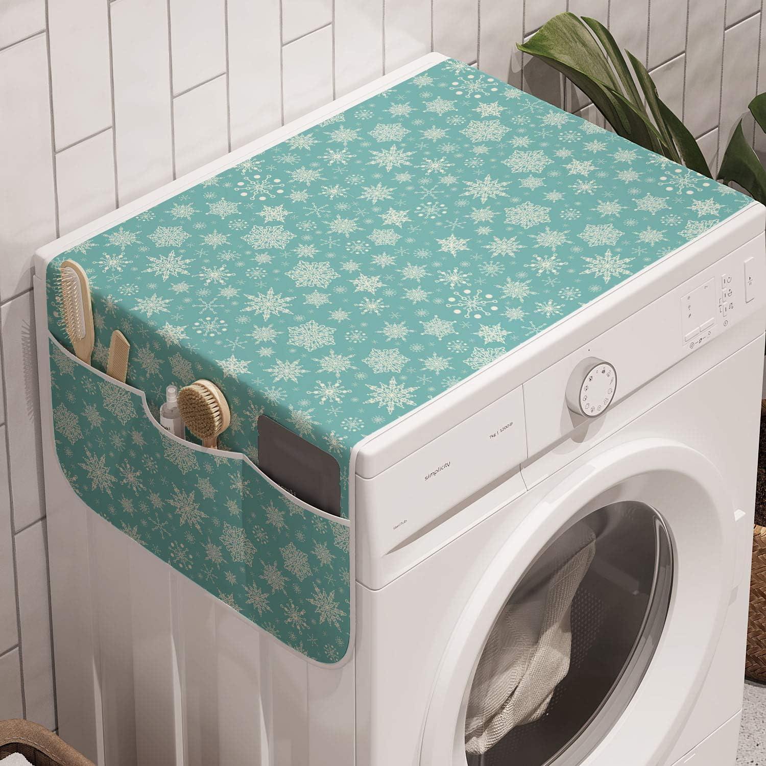 imageAmbesonne Romantic Microwave Oven Cover Continuous Hand Drawn Hearts as Clover Leaves Monochrome Valentines Day Water Resistant Organizer with Pockets for Kitchen 36 x 12 Hot Pink and WhiteSeafoam and Ivory