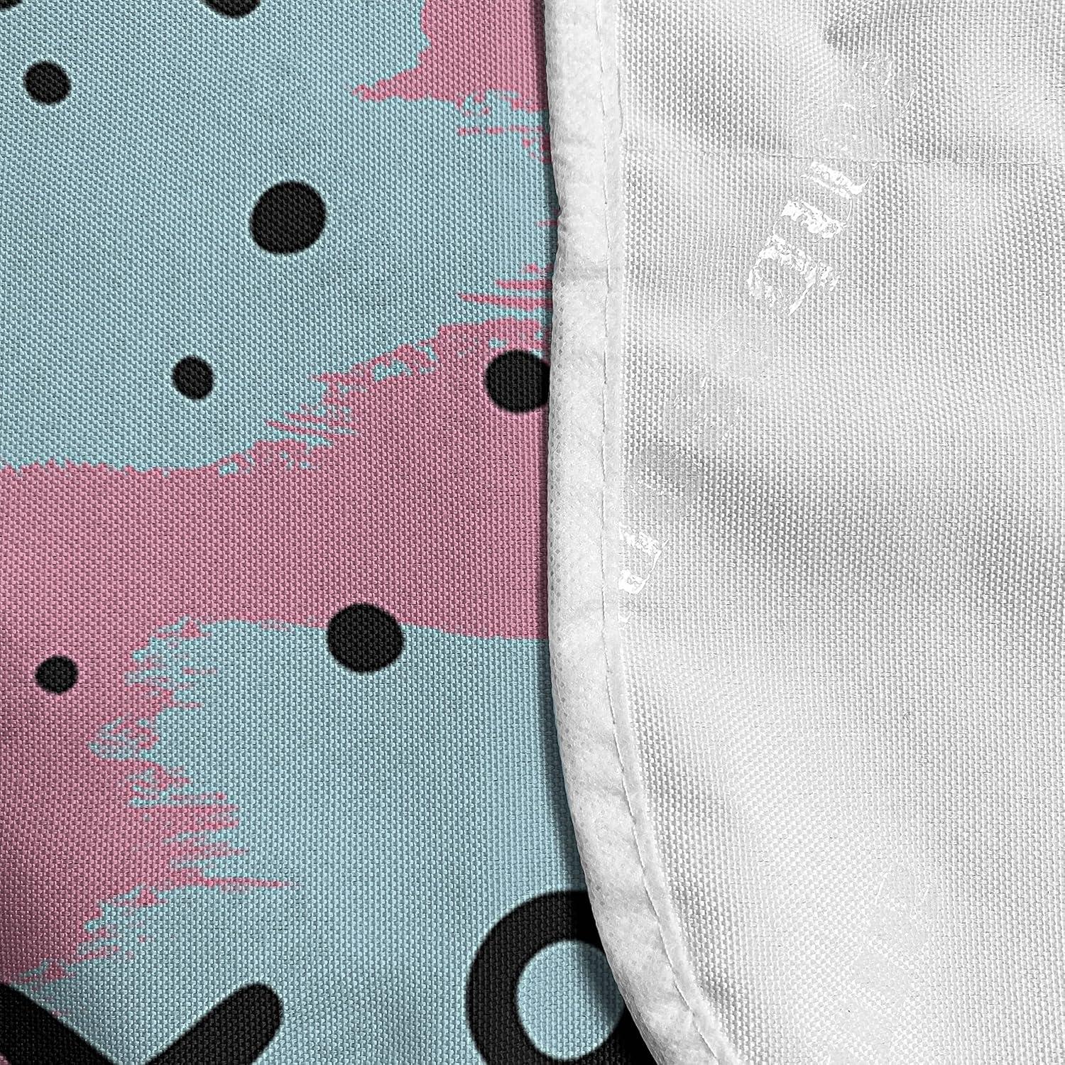 imageAmbesonne Romantic Microwave Oven Cover Continuous Hand Drawn Hearts as Clover Leaves Monochrome Valentines Day Water Resistant Organizer with Pockets for Kitchen 36 x 12 Hot Pink and WhitePink Sky Blue