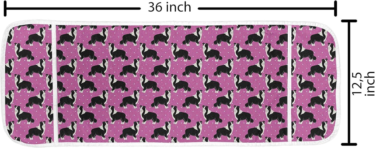 imageAmbesonne Romantic Microwave Oven Cover Continuous Hand Drawn Hearts as Clover Leaves Monochrome Valentines Day Water Resistant Organizer with Pockets for Kitchen 36 x 12 Hot Pink and WhitePink Charcoal Grey