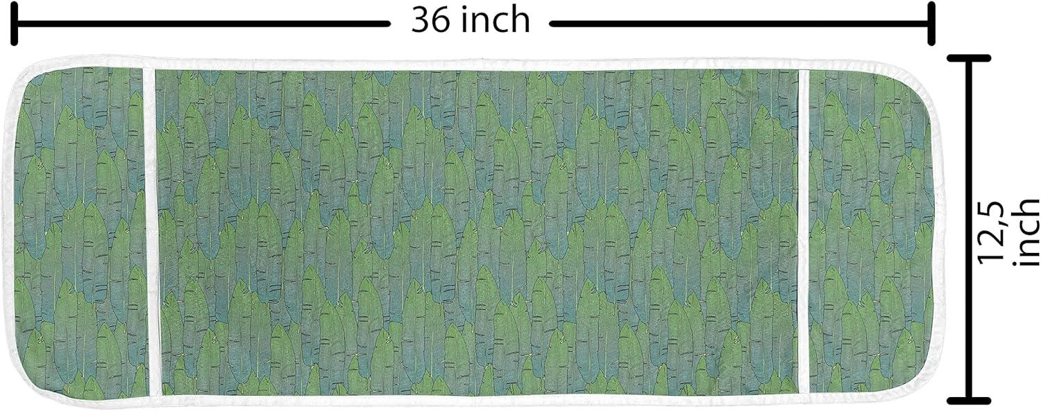 imageAmbesonne Romantic Microwave Oven Cover Continuous Hand Drawn Hearts as Clover Leaves Monochrome Valentines Day Water Resistant Organizer with Pockets for Kitchen 36 x 12 Hot Pink and WhiteFern Green Multicolor