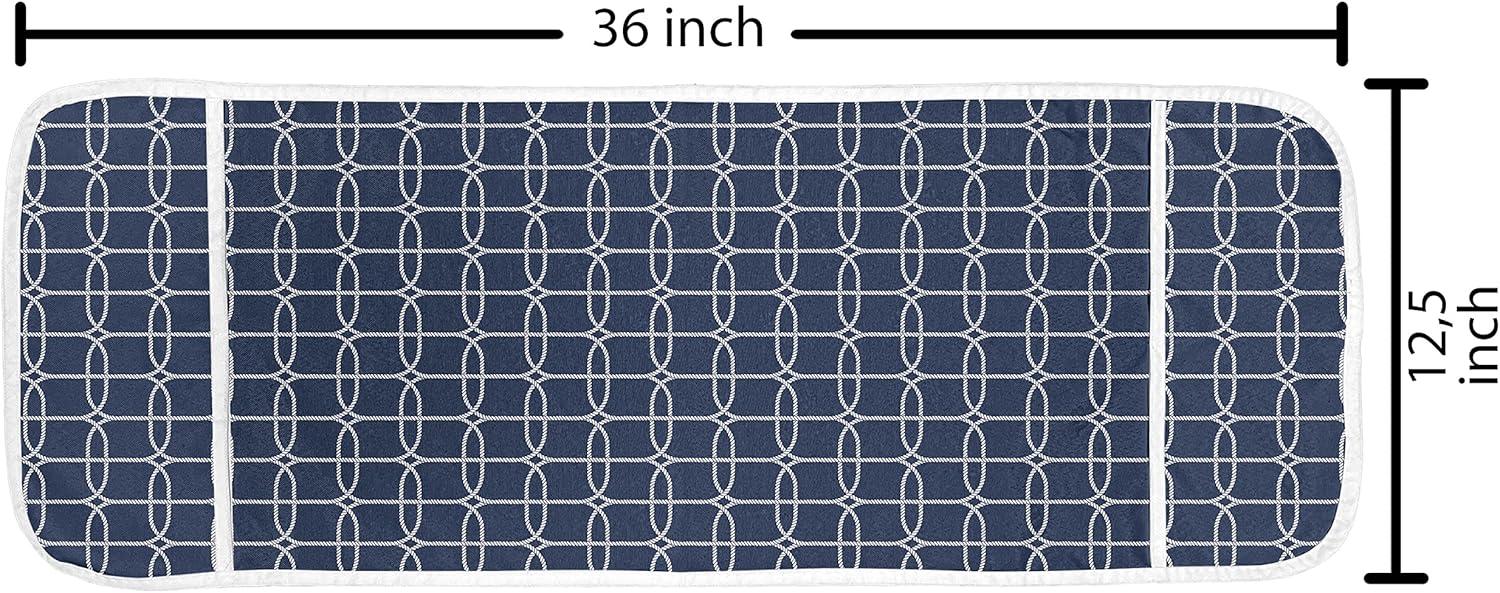 imageAmbesonne Romantic Microwave Oven Cover Continuous Hand Drawn Hearts as Clover Leaves Monochrome Valentines Day Water Resistant Organizer with Pockets for Kitchen 36 x 12 Hot Pink and WhiteNight Blue and White