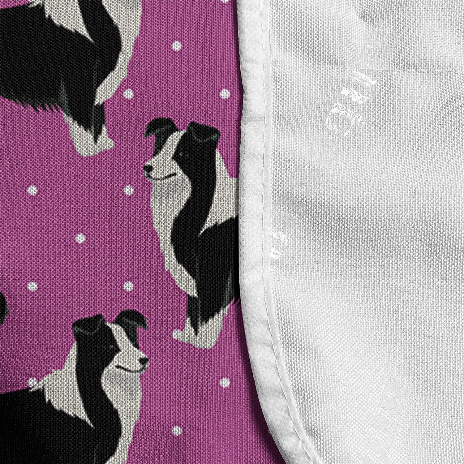 imageAmbesonne Romantic Microwave Oven Cover Continuous Hand Drawn Hearts as Clover Leaves Monochrome Valentines Day Water Resistant Organizer with Pockets for Kitchen 36 x 12 Hot Pink and WhitePink Charcoal Grey