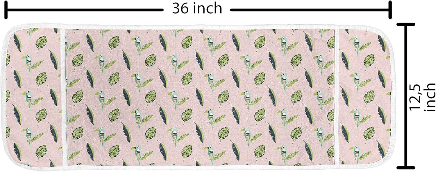 imageAmbesonne Romantic Microwave Oven Cover Continuous Hand Drawn Hearts as Clover Leaves Monochrome Valentines Day Water Resistant Organizer with Pockets for Kitchen 36 x 12 Hot Pink and WhiteBlush and Multicolor