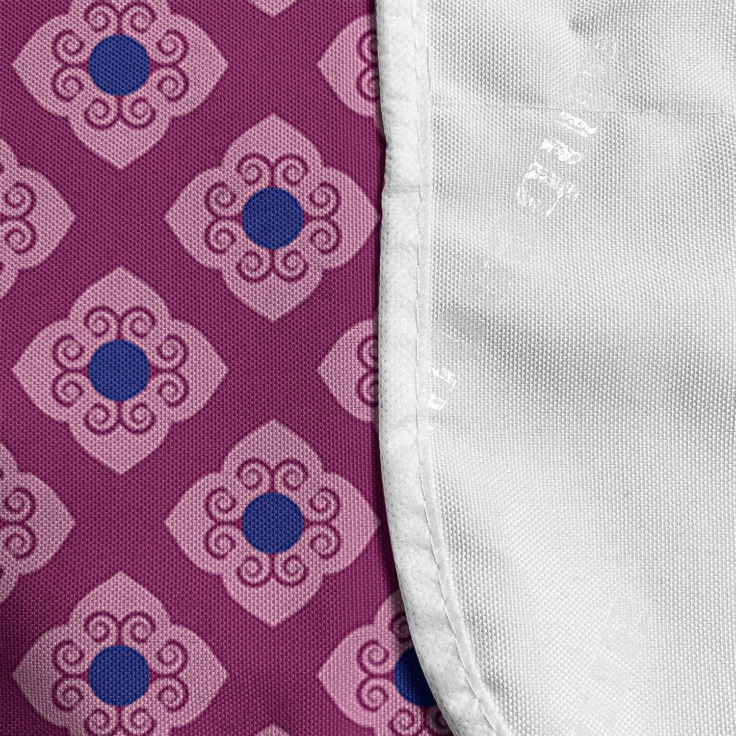 imageAmbesonne Romantic Microwave Oven Cover Continuous Hand Drawn Hearts as Clover Leaves Monochrome Valentines Day Water Resistant Organizer with Pockets for Kitchen 36 x 12 Hot Pink and WhiteDark Magenta Pink