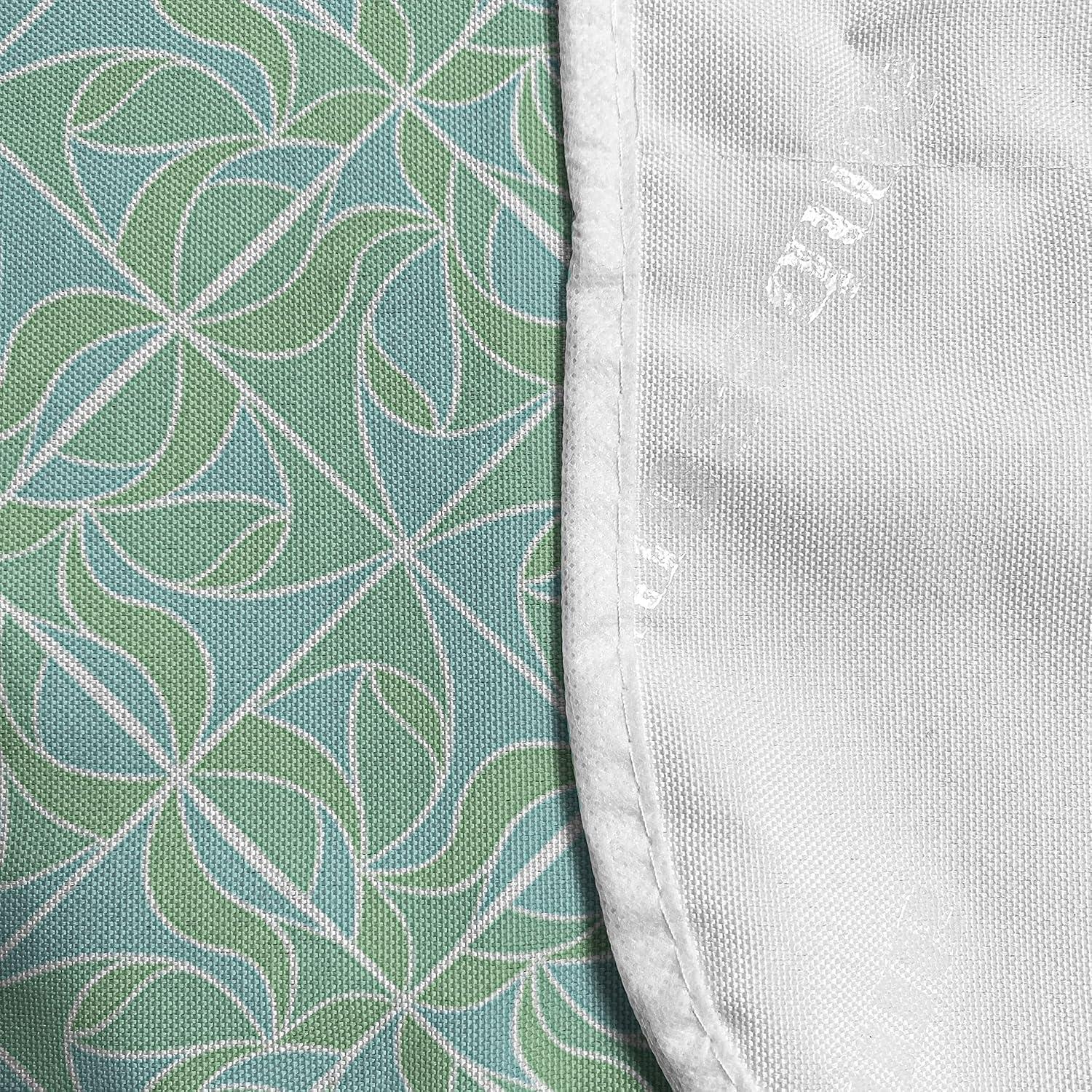 imageAmbesonne Romantic Microwave Oven Cover Continuous Hand Drawn Hearts as Clover Leaves Monochrome Valentines Day Water Resistant Organizer with Pockets for Kitchen 36 x 12 Hot Pink and WhiteGreen Seafoam