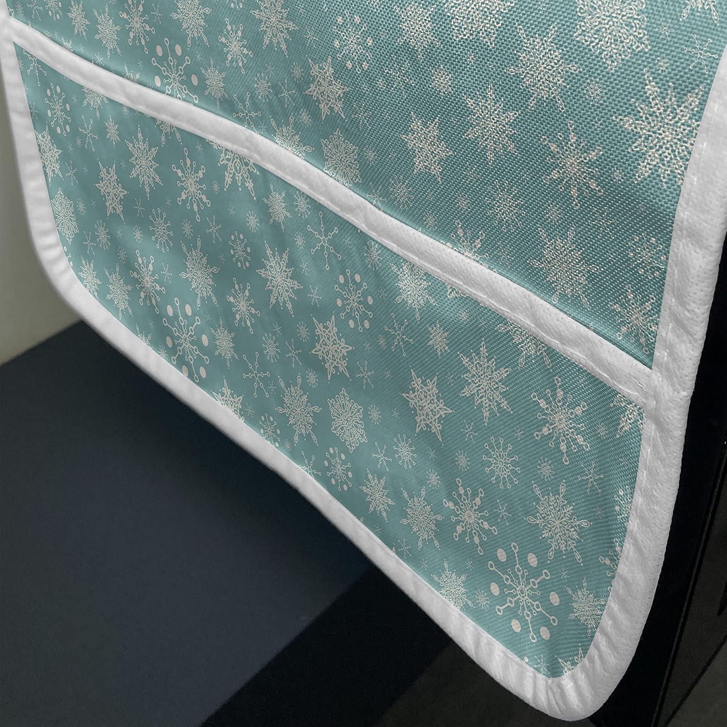 imageAmbesonne Romantic Microwave Oven Cover Continuous Hand Drawn Hearts as Clover Leaves Monochrome Valentines Day Water Resistant Organizer with Pockets for Kitchen 36 x 12 Hot Pink and WhiteSeafoam and Ivory