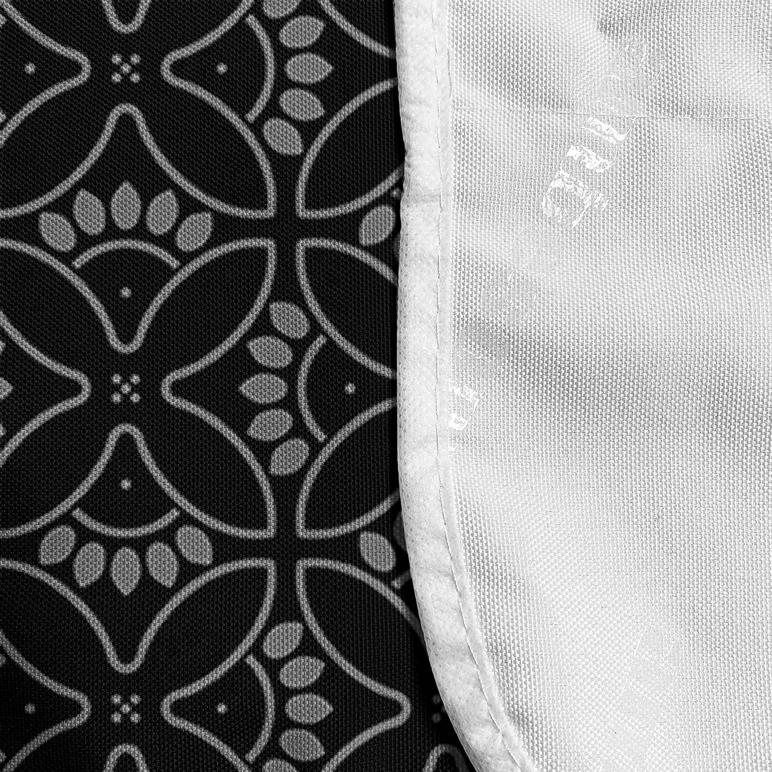 imageAmbesonne Romantic Microwave Oven Cover Continuous Hand Drawn Hearts as Clover Leaves Monochrome Valentines Day Water Resistant Organizer with Pockets for Kitchen 36 x 12 Hot Pink and WhiteCharcoal Grey and Dimgray